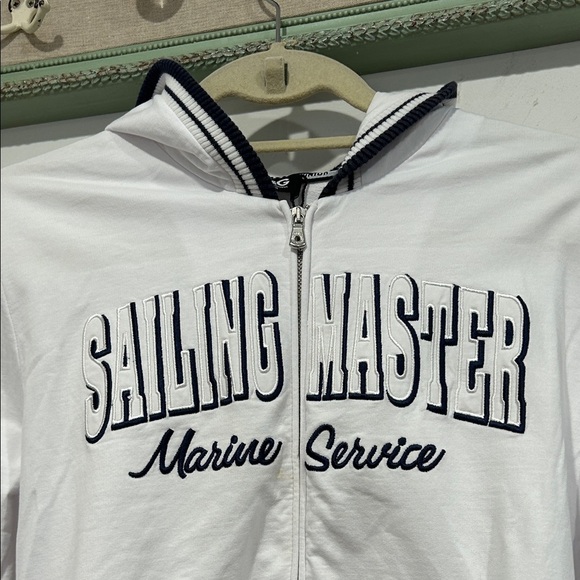 Dolce & Gabbana White Sailing Master Zip-Up Hoodie large juniors - Picture 6 of 10